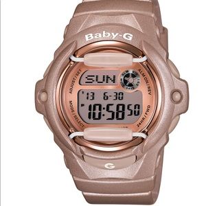 Women Digital Baby G by Casio watch. Rose gold
